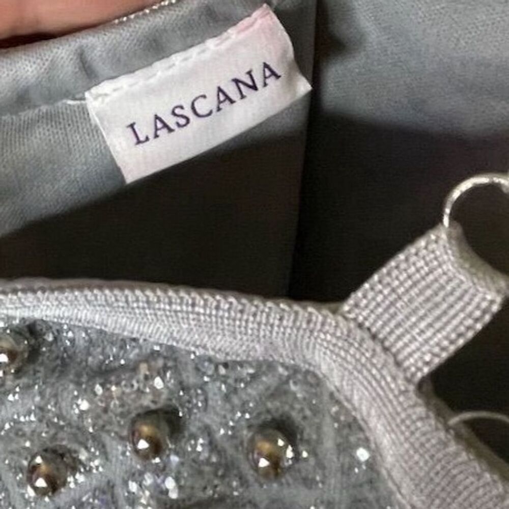 LASCANA Women's XS Silver Sequin Sleeveless Mini Dress Party Cocktail - Picture 5 of 7